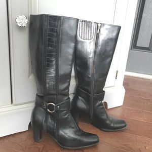 Tall black boots